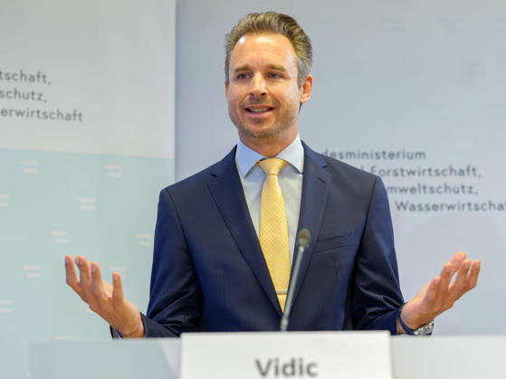 October 15, 2026: Press briefing at the BMLUK with Andreas Vidic, Head of Department at KommunalKredit Public Consulting, on October 15, 2026, during the press briefing on the Federal Government’s 2027 Restructuring Initiative at the Federal Ministry of Agriculture and Forestry, Climate and Environmental Protection, Regions, and Water Management in Vienna, Vienna, Austria