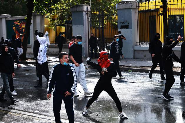 October 15, 2026, Tirana, AL: TIRANA, ALBANIA, OCTOBER 15, 2026: Students and other demonstrators take part in continuing anti-government protests in Tirana, demanding improved university conditions and the resignation of Prime Minister Edi Rama. Protesters clash with riot police as the unrest continues for a third consecutive day. Tirana AL - ZUMAq101 20261015_zna_q101_061 Copyright: xVlasovxSulajx