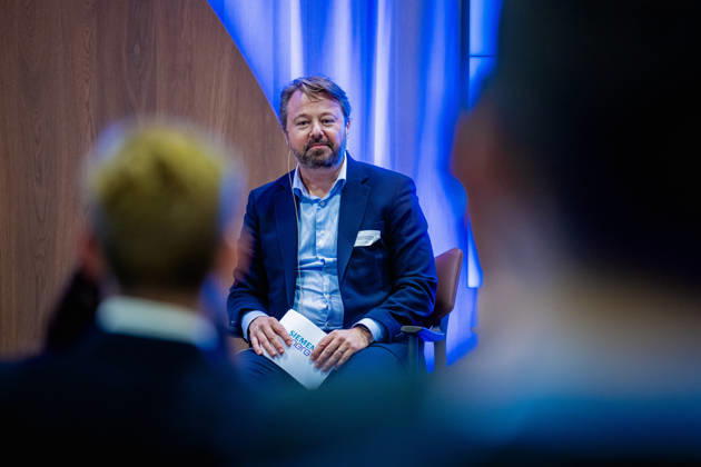 Norsk Industri Offshore s open members meeting, Oslo, October 15, 2026. Espen Bostadlokken, CEO of Siemens Energy, at Norsk Industri Offshore’s open members’ meeting at Naeringslivets hus. Photo by Stian Lysberg Solum, NTB, Oslo, Norway. SKV4HV2va1k. EDITORIAL USE ONLY. Ref: BUSSKV4HV2va1k.jpg  Copyright: xStianxLysbergxSolumx xNTBx