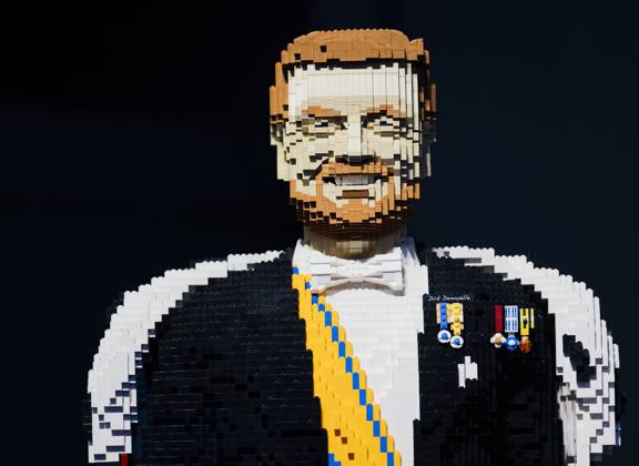 UTRECHT - King Willem-Alexander made of LEGO bricks during the first day of LEGO World at the Jaarbeurs. For seven days, young and old can have fun with the building toys. REMKO DE WAAL ANP netherlands out - belgium out  Copyright: xx x572523321x originalFilename: 572523321.jpg