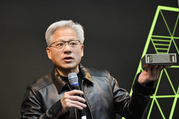 Jensen Huang, CEO of Nvidia, speaks during the Build A Claw Experience event at Norrsken House in Stockholm, as Nvidia hosts three AI events in Stockholm, Sweden, on October 15, 2026 STOCKHOLM SWEDEN x11850x  Copyright: xGustavxSjöholm TTx JENSEN HUANG NVIDIA P7o8fcUcmTs
