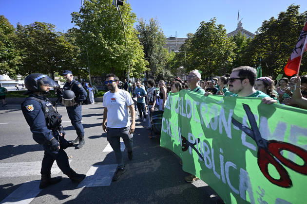 Students and teachers rally in Madrid as education strike continues MADRID, SPAIN - OCTOBER 15: Students and education workers march through central Madrid carrying banners and placards as an indefinite strike demanding improved education conditions continues for a second day, on October 15, 2026 in Madrid, Spain. Students who walked out of classes joined teachers and other education staff in the demonstration, which was called by unions representing the education sector. Burak Akbulut Anadolu Madrid Spain. Editorial use only. Please get in touch for any other usage.  Copyright: x2026xAnadoluxBurakxAkbulutx