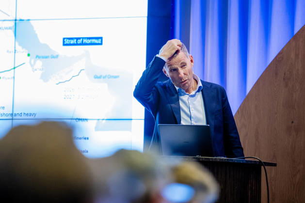 Norsk Industri Offshore’s annual membership meeting, Oslo, October 15, 2026. Jarand Rystad, Executive Chairman of Rystad Energy, at Norsk Industri Offshore’s open members’ meeting at Naeringslivets hus. Photo: Stian Lysberg Solum, NTB, Oslo, Norway. KwpBqZ9M BY EDITORIAL USE ONLY Ref BUSKwpBqZ9M BY jpg  Copyright: xStianxLysbergxSolumx xNTBx