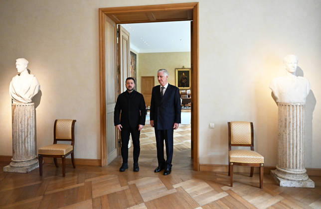 Belgian King Philippe meets with Ukrainian President Zelenskyy in Brussels BRUSSELS, BELGIUM - OCTOBER 15: Belgian King Philippe meets with Ukrainian President Volodymyr Zelenskyy at the Royal Palace in Brussels, Belgium on October 15,2026. Dursun Aydemir Anadolu Brussels Belgium. Editorial use only. Please get in touch for any other usage.  Copyright: x2026xAnadoluxDursunxAydemirx