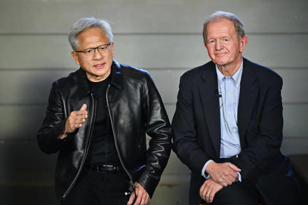 STOCKHOLM, SWEDEN 20261015 Jensen Huang, CEO of Nvidia, and Marcus Wallenberg at the Sferical One event at Eric Ericsonhallen on Thursday STOCKHOLM SWEDEN x10040x  Copyright: xAndersxWiklund TTx SFERICAL ONE NVIDIA 5rNo6qStb6Q