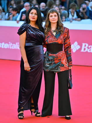 IPA89722245 - Rome, 2026 Film Festival - Evening 3 - Red Carpet for the film *SKEJTANJETO NE E ZA DEVOJÄaINJA* (*SKATEBOARDING IS NOT FOR GIRLS*) Pictured: Dina Duma Simonida Selimovic  Copyright: xMaurizioxD™Avanzox xPoolxRomaxFilmxFestx2026x IPA89722245