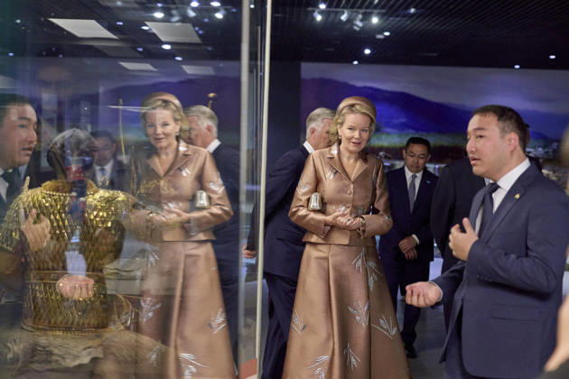 Belgian Royal Couple s State Visit to Central Asia - Day 3 - Kazakhstan King Philippe of Belgium and Queen Mathilde visit the national museum during their official visit to Kazakhstan on October 13, 2026, accompanied by Kazakh President Kassym-Jomart Tokayev. Photo by Olivier Polet ABACAPRESS.COM Kazakhstan Copyright: xPoletxOlivier ABACAx