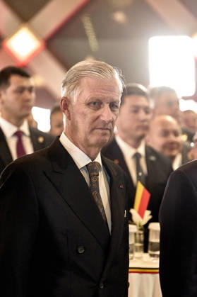 Belgian Royal Couple s State Visit to Central Asia - Day 3 - Kazakhstan King Philippe of Belgium and Queen Mathilde participate in a Belgian official reception at the St. Regis Hotel during their visit to Kazakhstan on October 13, 2026, alongside Kazakh President Kassym-Jomart Tokayev. Photo by Olivier Polet ABACAPRESS.COM Kazakhstan Copyright: xPoletxOlivier ABACAx