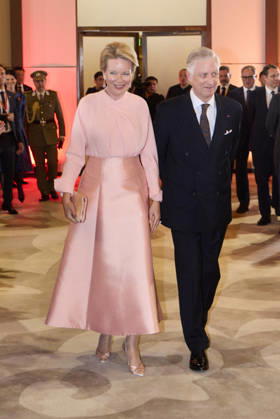 Belgian Royal Couple s State Visit to Central Asia - Day 3 - Kazakhstan King Philippe of Belgium and Queen Mathilde participate in a Belgian official reception at the St. Regis Hotel during their visit to Kazakhstan on October 13, 2026, alongside Kazakh President Kassym-Jomart Tokayev. Photo by Olivier Polet ABACAPRESS.COM Kazakhstan Copyright: xPoletxOlivier ABACAx