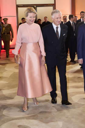 Belgian Royal Couple s State Visit to Central Asia - Day 3 - Kazakhstan King Philippe of Belgium and Queen Mathilde participate in a Belgian official reception at the St. Regis Hotel during their visit to Kazakhstan on October 13, 2026, alongside Kazakh President Kassym-Jomart Tokayev. Photo by Olivier Polet ABACAPRESS.COM Kazakhstan Copyright: xPoletxOlivier ABACAx