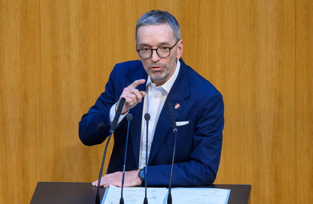 Vienna, October 15, 2026 103rd Session of the National Council Urgent inquiry by the FPÖ combined with a motion of no confidence against the entire government PHOTO: FPÖ Caucus Leader Herbert Kickl 103rd Session of the National Council, National Council session, parliamentary session, parliament, plenary session 103rd Session of the National Council