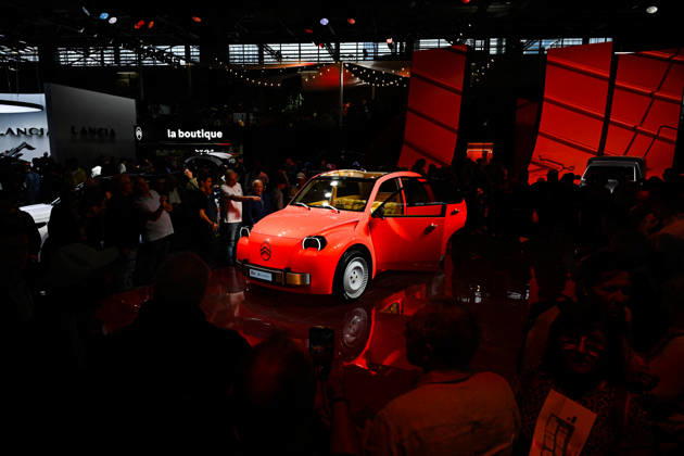 Paris Motor Show 2026 New Citroen 2 CV electric at the International Motor Show 2026 in Paris Porte de Versailles on October 15,2026. Photo by Tomas Stevens ABACAPRESS.COM Paris France  Copyright: xStevensxTomas ABACAx