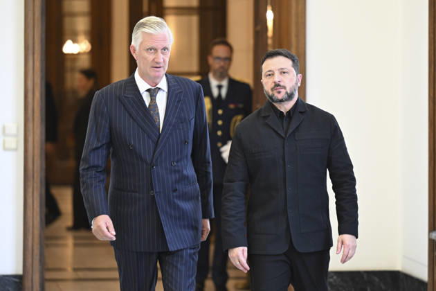 King Philippe - President Zelensky Brussels, 15 10 2026 : King Philippe receives Ukrainian President Zelensky at the Royal Palace in Brussels. Credit : Peter De Smedt CC . Brussels Belgium  Copyright: xContentxCurationx PeterxDexSmedtx xCCx