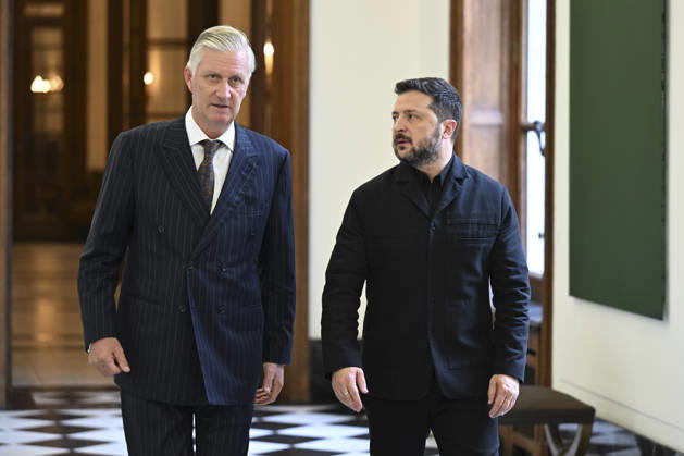 King Philippe - President Zelensky Brussels, 15 10 2026 : King Philippe receives Ukrainian President Zelensky at the Royal Palace in Brussels. Credit : Peter De Smedt CC . Brussels Belgium  Copyright: xContentxCurationx PeterxDexSmedtx xCCx
