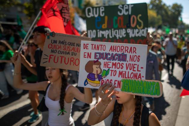 October 15, 2026, Madrid, Spain: Protesters hold up signs during a demonstration for education in Madrid..Gathering of teachers on the second day of an indefinite strike, calling for improvements to public education in the Community of Madrid. Madrid Spain - ZUMAs197 20261015_aaa_s197_200 Copyright: xDavidxCanalesx