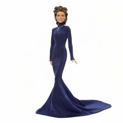 Céline Dion gets her own Barbie doll based on her 1998 Oscars look Céline Dion gets her own Barbie doll based on her 1998 Oscars look., , Toymaker Mattel has announced the legendary Canadian singer is being honored with a Barbie Signature doll., , Céline’s doll wears a long-sleeve navy-blue gown and a necklace inspired by the blue heart-shaped diamond necklace, capturing her look as My Heart Will Go On from movie blockbuster Titanic won Best Original Song at the 1998 Academy Awards., , Céline said: It is a true honor to join the Barbie legacy with a doll inspired by one of the most meaningful moments of my career., , I hope this doll inspires everyone to express themselves with confidence, follow their dreams and believe in the power of  Copyright: xThexMegaxAgencyxMattelxInc Megax
