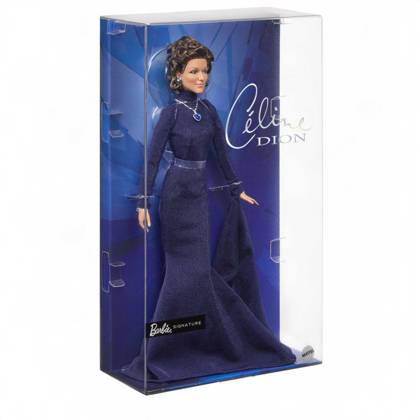 Céline Dion gets her own Barbie doll based on her 1998 Oscars look Céline Dion gets her own Barbie doll based on her 1998 Oscars look., , Toymaker Mattel has announced the legendary Canadian singer is being honored with a Barbie Signature doll., , Céline’s doll wears a long-sleeve navy-blue gown and a necklace inspired by the blue heart-shaped diamond necklace, capturing her look as My Heart Will Go On from movie blockbuster Titanic won Best Original Song at the 1998 Academy Awards., , Céline said: It is a true honor to join the Barbie legacy with a doll inspired by one of the most meaningful moments of my career., , I hope this doll inspires everyone to express themselves with confidence, follow their dreams and believe in the power of  Copyright: xThexMegaxAgencyxMattelxInc Megax