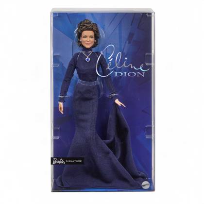 Céline Dion gets her own Barbie doll based on her 1998 Oscars look Céline Dion gets her own Barbie doll based on her 1998 Oscars look., , Toymaker Mattel has announced the legendary Canadian singer is being honored with a Barbie Signature doll., , Céline’s doll wears a long-sleeve navy-blue gown and a necklace inspired by the blue heart-shaped diamond necklace, capturing her look as My Heart Will Go On from movie blockbuster Titanic won Best Original Song at the 1998 Academy Awards., , Céline said: It is a true honor to join the Barbie legacy with a doll inspired by one of the most meaningful moments of my career., , I hope this doll inspires everyone to express themselves with confidence, follow their dreams and believe in the power of  Copyright: xThexMegaxAgencyxMattelxInc Megax