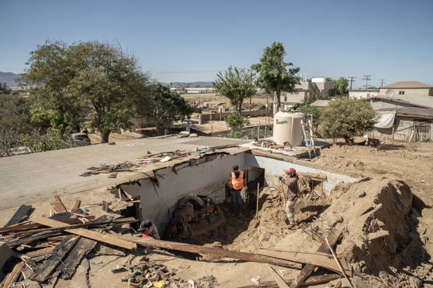 Tropical Storm Rachel leaves deadly flooding and damage in Ensen ENSENADA, MEXICO - OCTOBER 15: Homes and vehicles in the San Fernando community of Maneadero remain buried under a sand landslide triggered by Tropical Storm Rachel in Ensenada, Baja California, Mexico, on October 15, 2026. As local residents initiate cleanup and recovery efforts, authorities confirmed that the storm has claimed at least nine lives, with search operations still ongoing for one missing person. Omar Martinez Anadolu Ensenada Mexico. Editorial use only. Please get in touch for any other usage.  Copyright: x2026xAnadoluxOmarxMartinezx