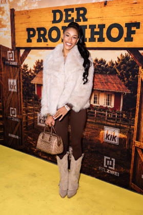 Vanessa Nwakaego Nwattu at the premiere of Season 2 of the reality TV show *Der Promihof* at the Gertrudenhof adventure farm in Hürth, October 14, 2026 Foto:xT.xNgox xFuturexImagex promihof_6036