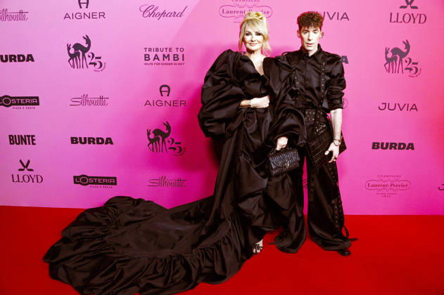 Frauke Ludowig and Kilian Kerner at the 2026 Tribute to Bambi at Fotografiska Berlin, Berlin, October 15, 2026 Foto:xN.xKubelkax xFuturexImagex bambi_6033