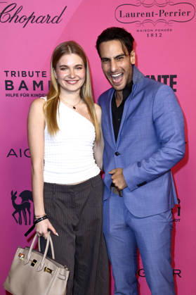 Charlott Reschke and Timur Ülker at the Tribute to Bambi 2026 at Fotografiska Berlin, Berlin, October 15, 2026 Foto:xN.xKubelkax xFuturexImagex bambi_6039