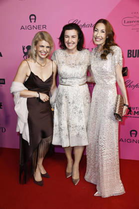 Katrin Staffler, Dorothee Bär, and Dagmar Kögel at the 2026 Tribute to Bambi at Fotografiska Berlin, Berlin, October 15, 2026 Foto:xN.xKubelkax xFuturexImagex bambi_6094