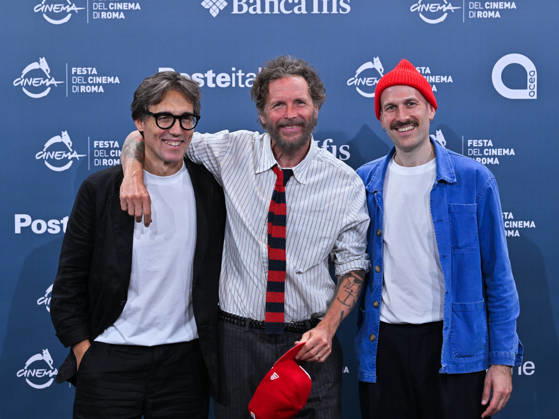 IPA89760901 - Roma Cinema Fest 2026. Day 4 Photocall for the film LORENZO THE INCREDIBLE ADVENTURE OF JOVANOTTI In the photo: Dario Zonta, Jovanotti (Lorenzo Cherubini), Carlo Zoratti  Copyright: xMaurizioxD Avanzox xPoolxRomaxFilmxFestx2026x IPA89760901