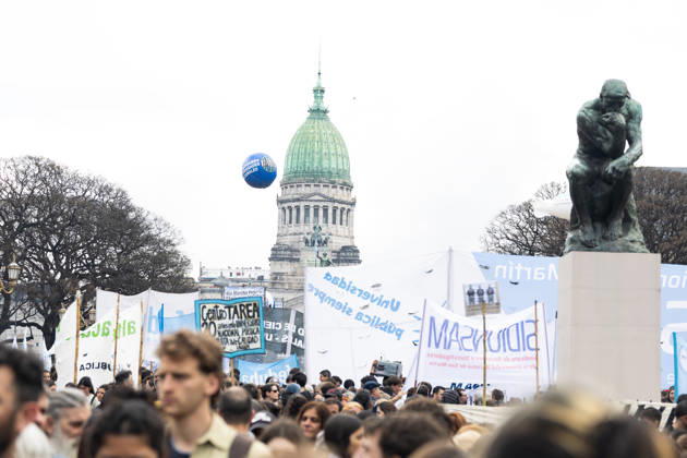 October 16, 2026, Buenos Aires, Buenos Aires, Argentina: Plaza de los Dos Congresos during the fifth university march demanding compliance with the University Budget Law in Argentina. Buenos Aires Argentina - ZUMAp265 20261016_zip_p265_039 Copyright: xDelfinaxCorberaxPix