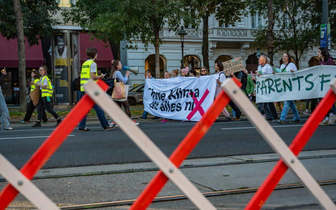 October 16, 2026 Fridays For Future Climate Strike Announcing Climate Action Isn’t Enough—Without Climate Action, Everything Is Nothing Participants in the Fridays For Future climate strike, under the slogan Announcing Climate Action Isn’t Enough—Without Climate Action, Everything Is Nothing, gathered on Prater Hauptallee near Praterst