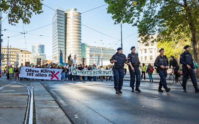 October 16, 2026 Fridays For Future Climate Strike Announcing Climate Action Isn’t Enough—Without Climate Action, Everything Is Nothing Participants in the Fridays For Future climate strike, under the slogan Announcing Climate Action Isn’t Enough—Without Climate Action, Everything Is Nothing, gathered on Prater Hauptallee near Praterst