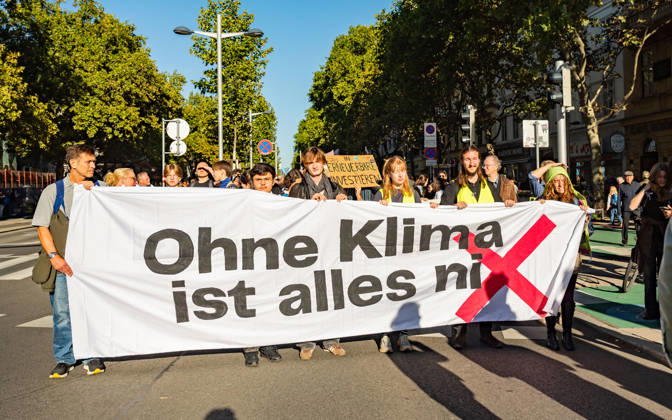 October 16, 2026 Fridays For Future Climate Strike Announcing Climate Action Isn’t Enough—Without Climate Action, Everything Is Nothing Participants in the Fridays For Future climate strike, under the slogan Announcing Climate Action Isn’t Enough—Without Climate Action, Everything Is Nothing, gathered on Prater Hauptallee near Praterst