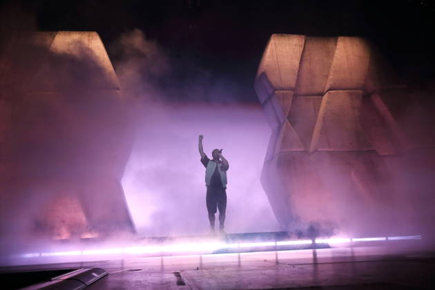 Marten Laciny, also known as Marteria, at a concert at the Max Schmeling Halle in Berlin, October 16, 2026 Marteria Concert Berlin