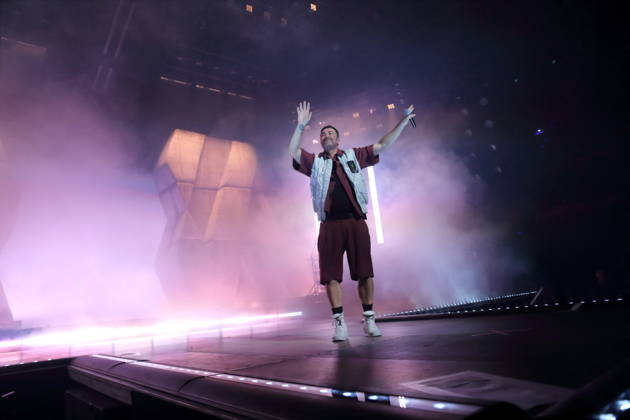 Marten Laciny, also known as Marteria, at a concert at the Max Schmeling Halle in Berlin, October 16, 2026 Marteria Concert Berlin