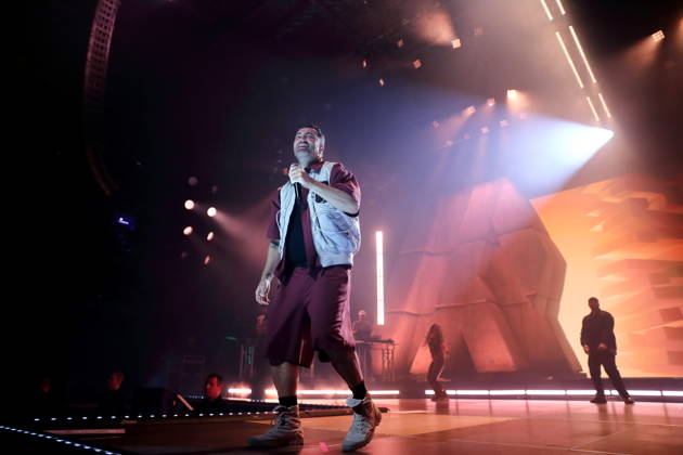Marten Laciny, also known as Marteria, at a concert at the Max Schmeling Halle in Berlin, October 16, 2026 Marteria Concert Berlin