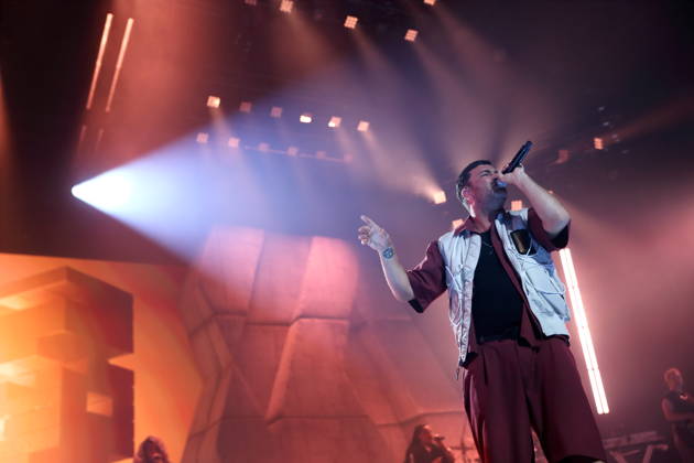 Marten Laciny, also known as Marteria, at a concert at the Max Schmeling Halle in Berlin, October 16, 2026 Marteria Concert Berlin