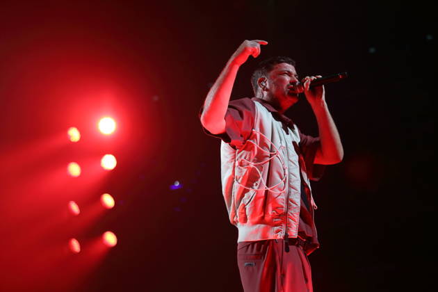 Marten Laciny, also known as Marteria, at a concert at the Max Schmeling Halle in Berlin, October 16, 2026 Marteria Concert Berlin