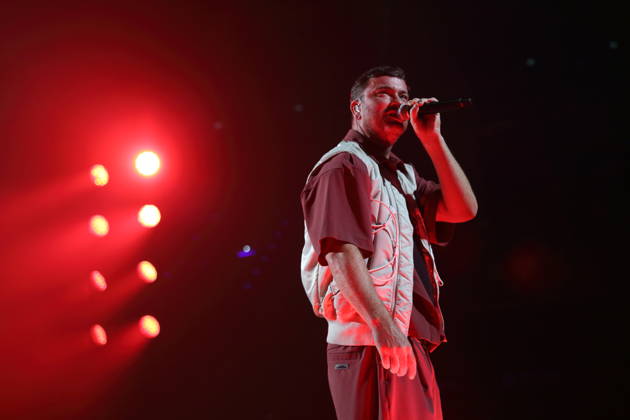 Marten Laciny, also known as Marteria, at a concert at the Max Schmeling Halle in Berlin, October 16, 2026 Marteria Concert Berlin