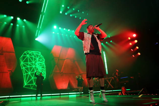 Marten Laciny, also known as Marteria, at a concert at the Max Schmeling Halle in Berlin, October 16, 2026 Marteria Concert Berlin
