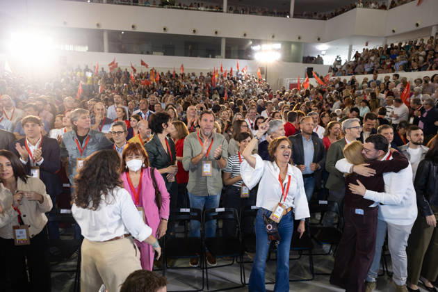 The PSOE Holds Its Federal Committee Meeting in Fuenlabrada, Madrid: PSOE President Cristina Narbona; Minister of Inclusion, Social Security, and Migration Elma Saiz; Minister of Transportation and Sustainable Mobility Óscar Puente, and the Secretary General of the PSOE in Andalusia, María Jesús Montero, during the PSOE Federal Committee meeting at the Tomás y Valiente Art Center on October 17, 2026, in Fuenlabrada, Madrid, Spain. The Committee served to ratify the party’s candidate lists for the general election on November 29 and to endorse its Secretary-General, Pedro Sánchez, as the candidate for Prime Minister. OCTOBER 17, 2026 Jesús Hellí Fuenlabrada, Madrid Fuenlabrada, Madrid, Spain  Copyright: xJesusxHellinx 7851489