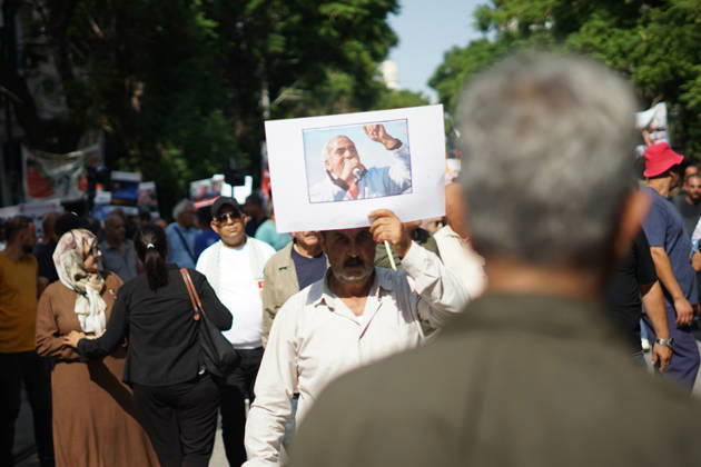 October 17, 2026, Tunis, Tunis, Tunisia, Tunisia: Demonstrators take to the streets of Tunis during a march calling for social and economic reforms and the protection of civil liberties, amid public concerns over rising living costs, workers™ rights and freedom of expression on October 17, 2026. Organized by trade unions, journalists™ representatives, lawyers and civil society groups, the demonstration brings together protesters demanding accountability and defending fundamental rights. The march highlights ongoing concerns over Tunisia™s economic situation and the space for public dissent. Tunis Tunisia - ZUMAm342 20261017_zsp_m342_028 Copyright: xHasanxMradx