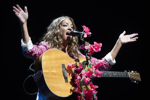 October 17, 2026, Madrid, Spain: Singer Sofía Ellar performs during a concert at the Plaza de Espana in Madrid. Madrid Spain - ZUMAs197 20261017_aaa_s197_130 Copyright: xAtilanoxGarciax