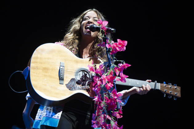 October 17, 2026, Madrid, Spain: Singer Sofía Ellar performs during a concert at the Plaza de Espana in Madrid. Madrid Spain - ZUMAs197 20261017_aaa_s197_134 Copyright: xAtilanoxGarciax