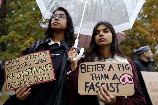 October 17, 2026, Berlin, Germany: BERLIN, GERMANY - OCTOBER 17, 2026: A small group of demonstrators hold placards at Oranienplatz in the Kreuzberg district to show solidarity with mass protests in India and to protest against the crackdown on them, as several people take the floor to discuss the situation. The demonstration followed a call by Neha Bora, president of the All India StudentsÃ¢â‚¬â ¢ Association (AISA), for people everywhere to back the protests, saying Ã¢â‚¬oeeverywhere is Jantar MantarÃ¢â‚¬Â, the site in Delhi where the main protests are taking place. The protests demand the resignation of Chief Election Commissioner Gyanesh Kumar over a revision of electoral rolls that opponents say led to the mass deletion of voters, whi  - ZUMAq101 20261017_zna_q101_067 Copyright: xAlessiaxCoccax