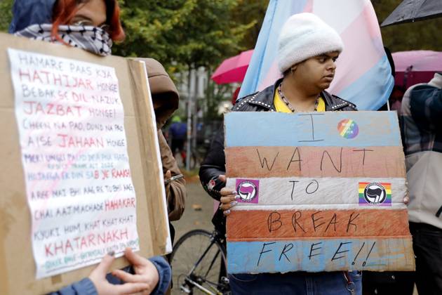 October 17, 2026, Berlin, Germany: BERLIN, GERMANY - OCTOBER 17, 2026: A small group of demonstrators hold placards at Oranienplatz in the Kreuzberg district to show solidarity with mass protests in India and to protest against the crackdown on them, as several people take the floor to discuss the situation. The demonstration followed a call by Neha Bora, president of the All India StudentsÃ¢â‚¬â ¢ Association (AISA), for people everywhere to back the protests, saying Ã¢â‚¬oeeverywhere is Jantar MantarÃ¢â‚¬Â, the site in Delhi where the main protests are taking place. The protests demand the resignation of Chief Election Commissioner Gyanesh Kumar over a revision of electoral rolls that opponents say led to the mass deletion of voters, whi  - ZUMAq101 20261017_zna_q101_069 Copyright: xAlessiaxCoccax