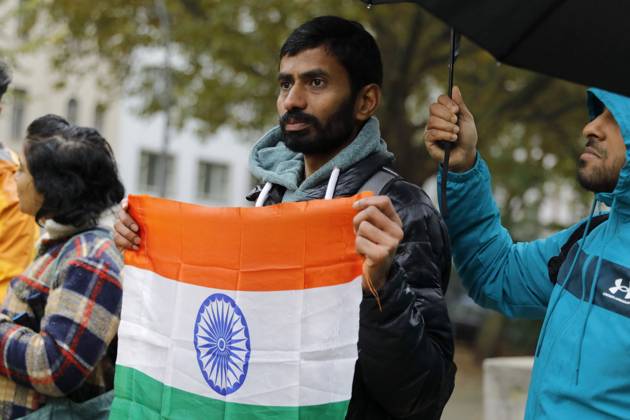 October 17, 2026, Berlin, Germany: BERLIN, GERMANY - OCTOBER 17, 2026: A small group of demonstrators hold placards at Oranienplatz in the Kreuzberg district to show solidarity with mass protests in India and to protest against the crackdown on them, as several people take the floor to discuss the situation. The demonstration followed a call by Neha Bora, president of the All India StudentsÃ¢â‚¬â ¢ Association (AISA), for people everywhere to back the protests, saying Ã¢â‚¬oeeverywhere is Jantar MantarÃ¢â‚¬Â, the site in Delhi where the main protests are taking place. The protests demand the resignation of Chief Election Commissioner Gyanesh Kumar over a revision of electoral rolls that opponents say led to the mass deletion of voters, whi  - ZUMAq101 20261017_zna_q101_071 Copyright: xAlessiaxCoccax