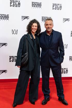 Charlotte Vranken and Television Maker Tom Waes pictured during the Gent International Film Festival on Saturday 17 October 2026. Tonight will feature a screening of Le Faux Soir, the new film of Belgian director Roskam.  NICOLASxMAETERLINCK 190136815