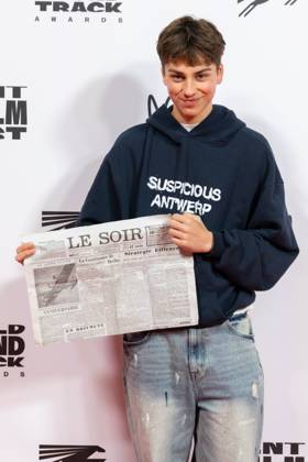Lou Goossens pictured during the Gent International Film Festival on Saturday 17 October 2026. Tonight will feature a screening of Le Faux Soir, the new film of Belgian director Roskam.  NICOLASxMAETERLINCK 190136974
