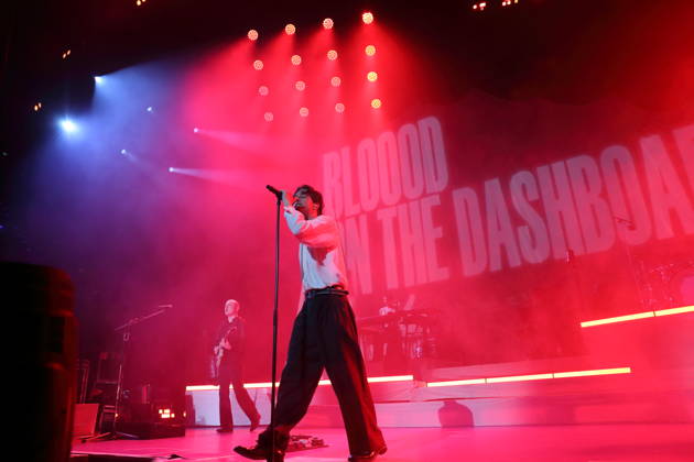 Frederik Fred Rabe of the band Giant Rooks at a concert at the Max Schmeling Halle in Berlin, October 17, 2026 Giant Rooks Concert Berlin