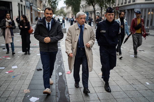 Vandalism following the protest against the high cost of living in Lyon on October 18, 2026 Nicolas Liponne MAXPPP Lyon 10 18 2026 Grégory Doucet, mayor of Lyon, Etienne Guyot, prefect of the Rhône department, and Nelson Bouard, DIPN, met with shopkeepers and residents on October 18, 2026, the day after the riots that broke out during the protest against the high cost of living on October 17 in Lyon Grégory Doucet, Mayor of Lyon, Etienne Guyot, Prefect of the Rhône department, and Nelson Bouard, DIPN, met with shopkeepers and residents on October 18, 2026, the day after the riots that broke out during the October 17 protest against the high cost of living in Lyon, Lyon, Auvergne-Rhône-Alpes, France  Copyright: xMAXPPPxNicolasxLiponnex NLP202610180874 NLP202610180874